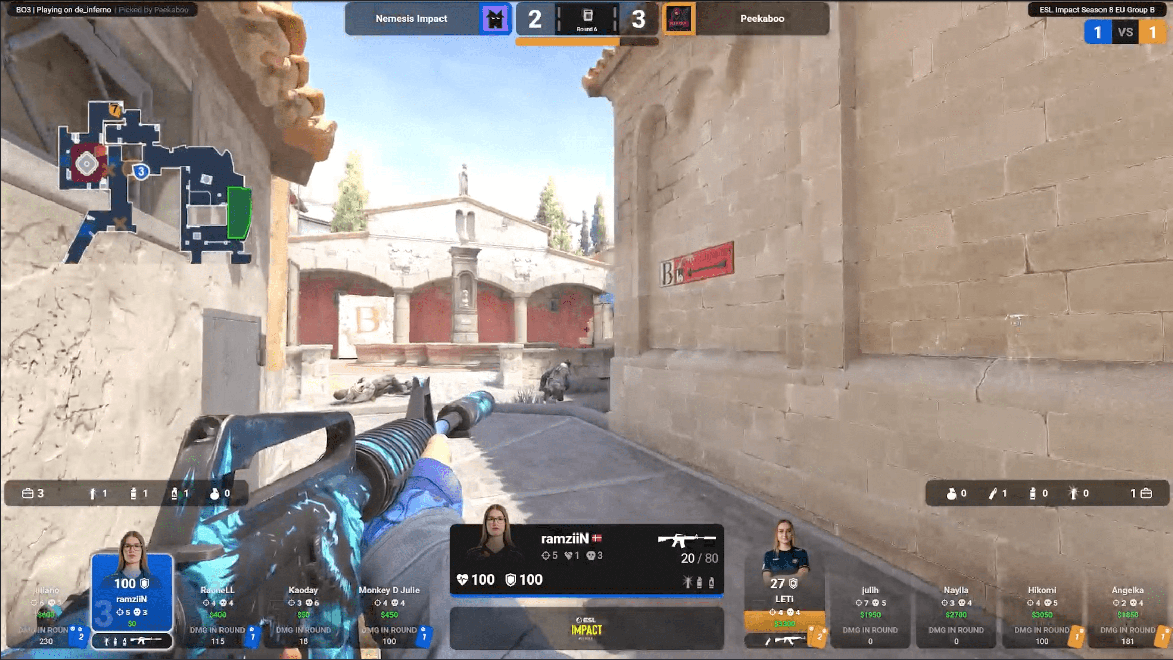 CptJamesForce using the MyHUD CS2 HUD on stream